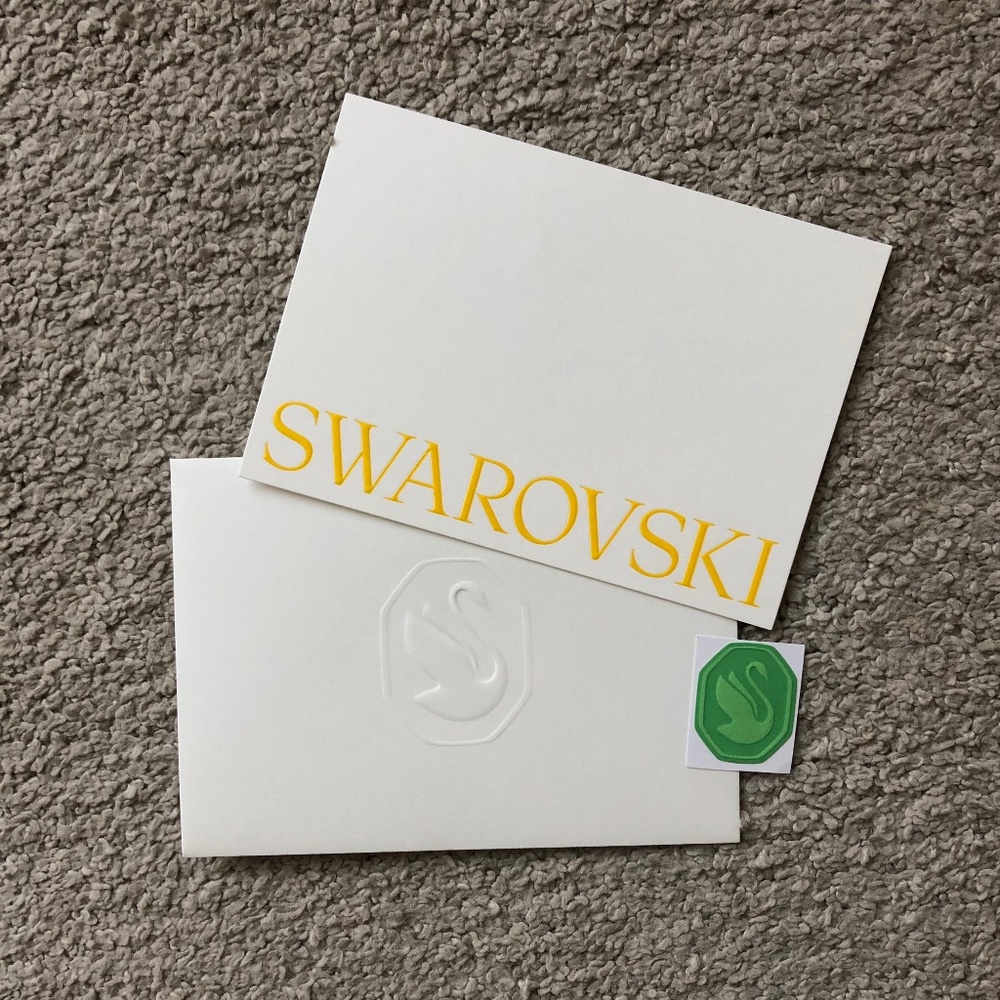 Authentic Swarovski Give Card with envelope.